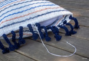 DIY Pillow with Tassels by Scratch and Stitch