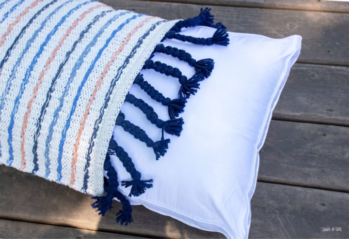 DIY Pillow with Tassels by Scratch and Stitch