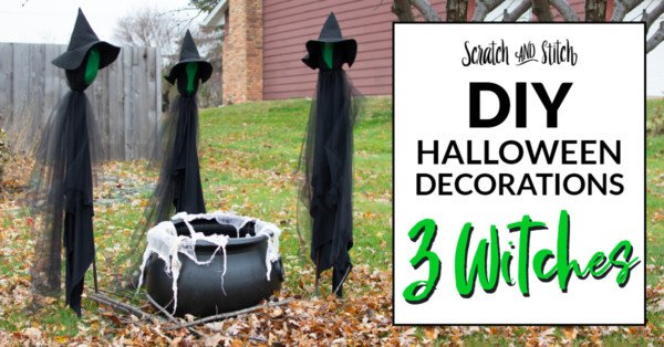 DIY Halloween Decorations: Includes FREE Witch Hat Pattern
