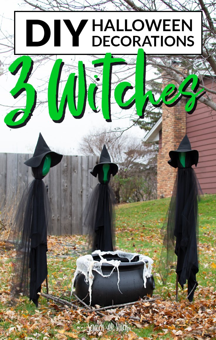 DIY Halloween Decorations: Includes FREE Witch Hat Pattern