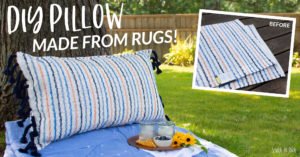 DIY Pillow - Made from Rugs! - by Scratch and Stitch