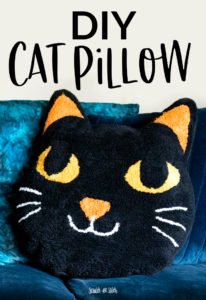 DIY Cat Pillow by Scratch and Stitch