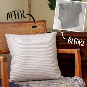 Upcycle Project | Shirt to Pillow