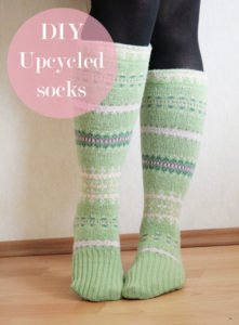 Sweater Upcycle Refashion to Sweater Socks