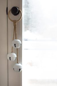 DIY Farmhouse Christmas Decor: Jingle Bell Door Hanger