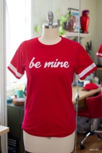 DIY Valentine's Day T-Shirt Upcycle
