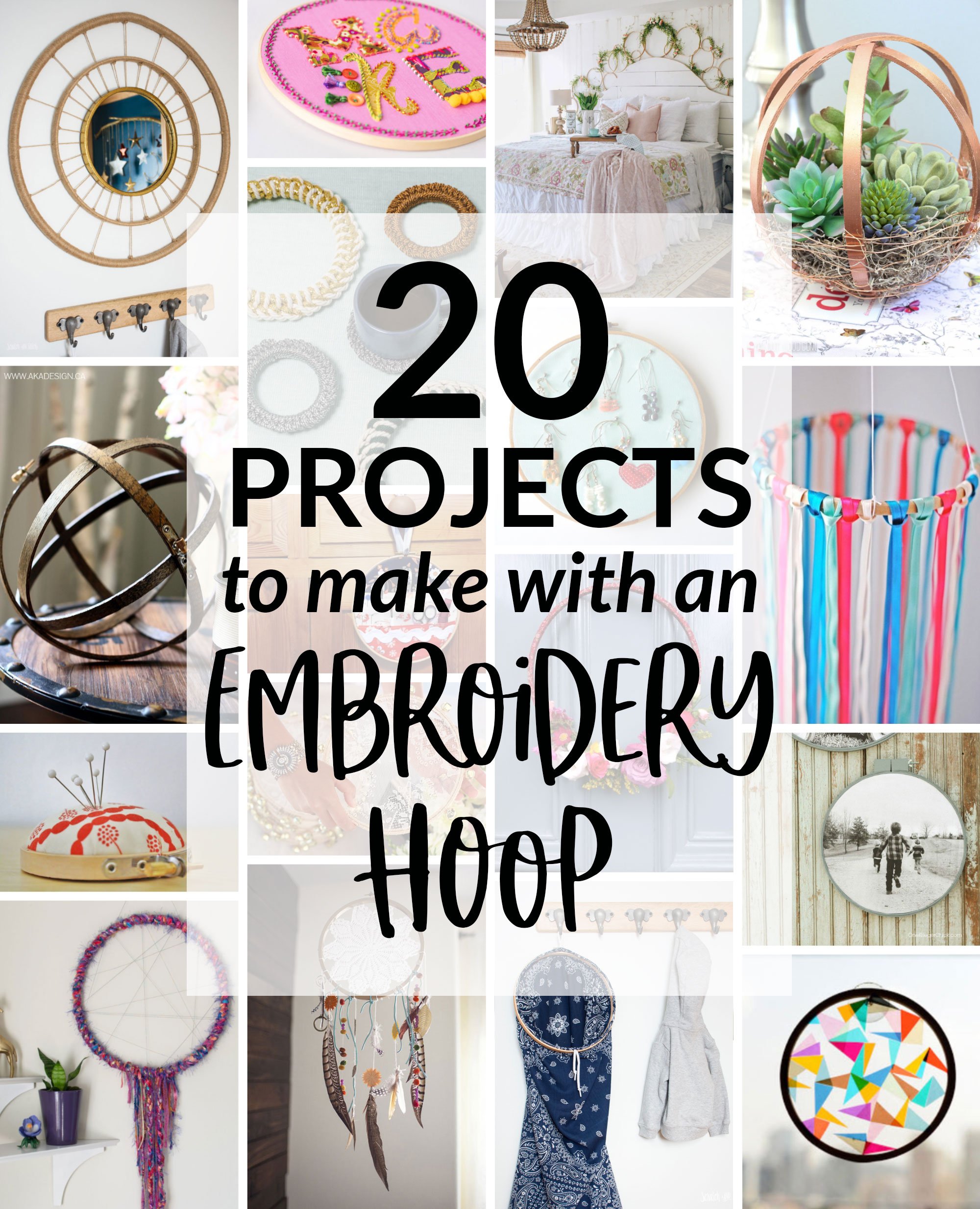 20 Projects to Make with an Embroidery Hoop