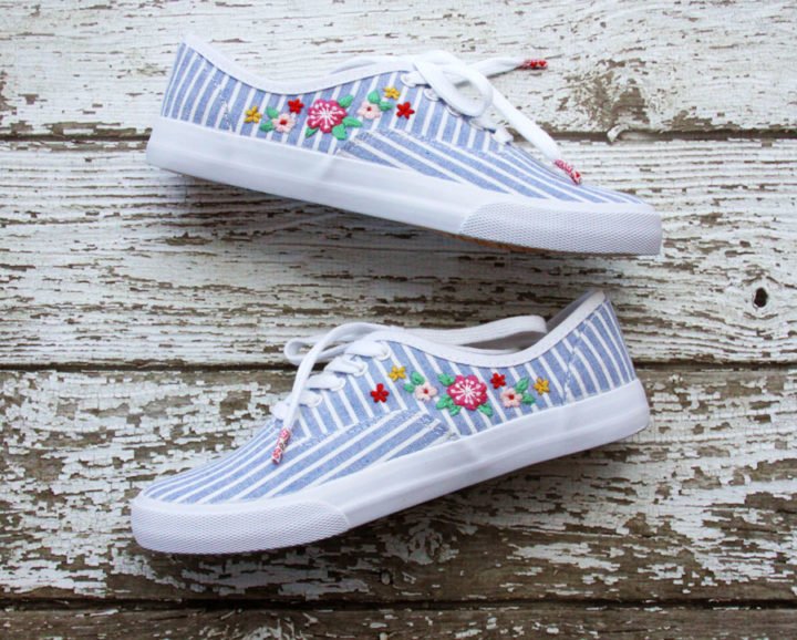 Embroidered Shoe Refashion