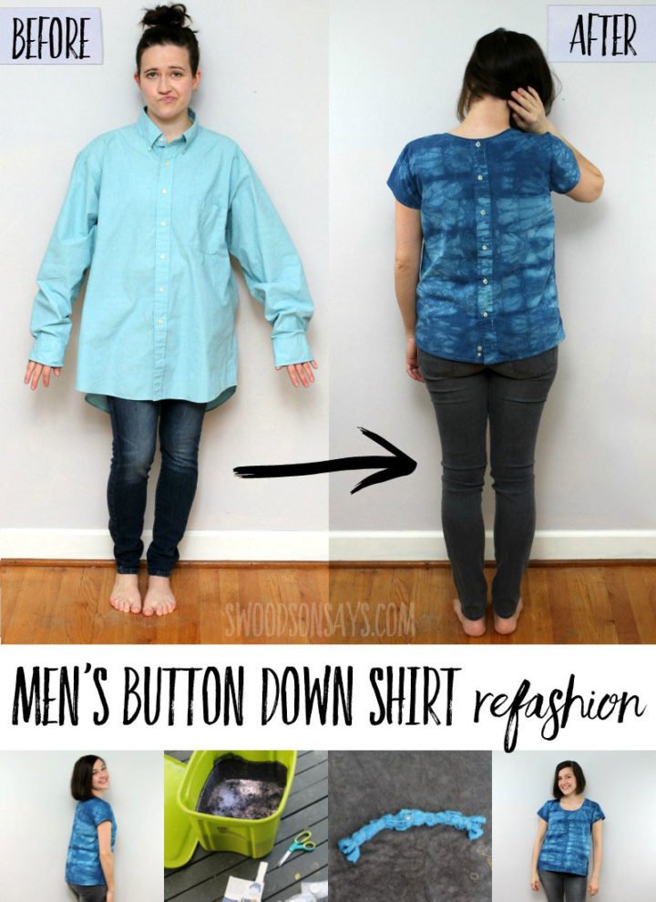 Men's Button Down Shirt Refashion