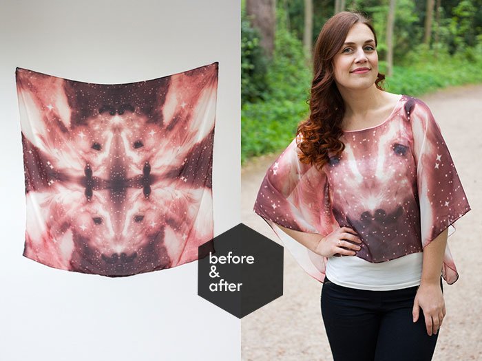 Make a Cute Top from a Scarf Refashion