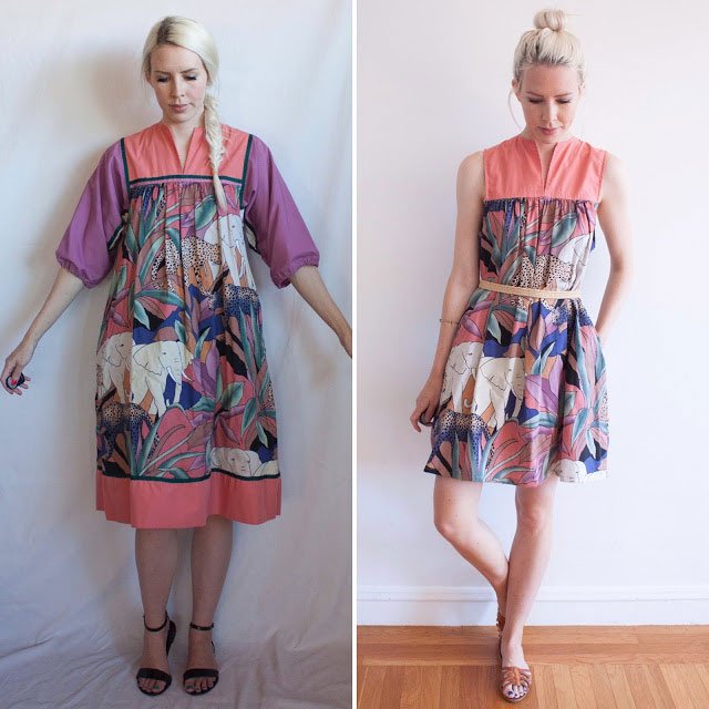 Thrifted Dress to Dress Refashion