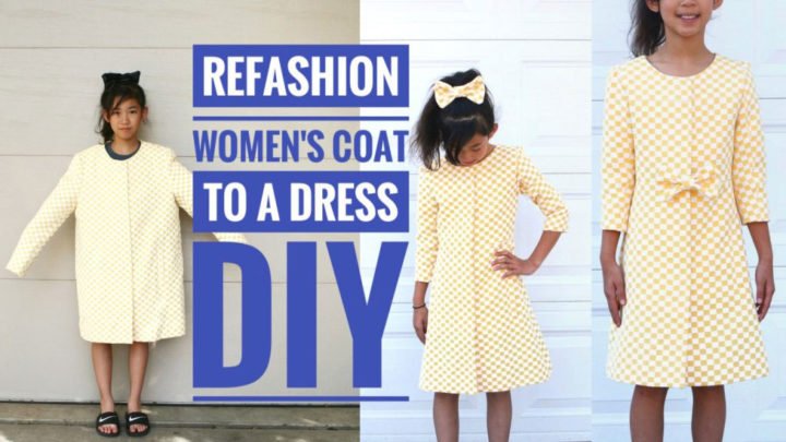 Women's Coat to Dress Refashion