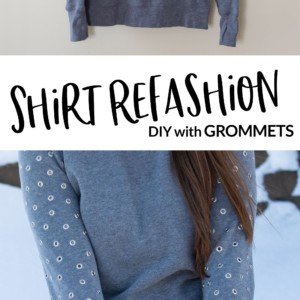 DIY Grommeted Shirt Refashion VIDEO | Scratch and Stitch