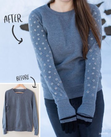 DIY Shirt Refashion with Grommets