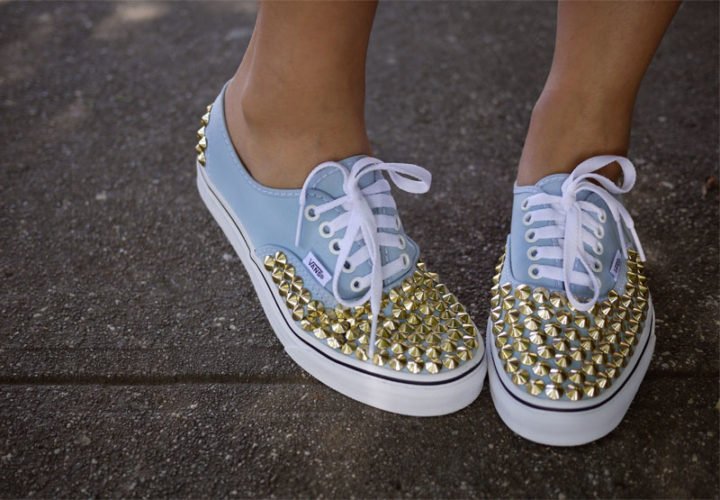 DIY Studded Sneakers Refashion