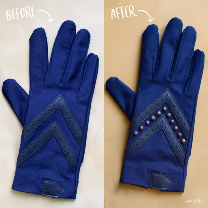 Simple Gloves Refashion Before & After
