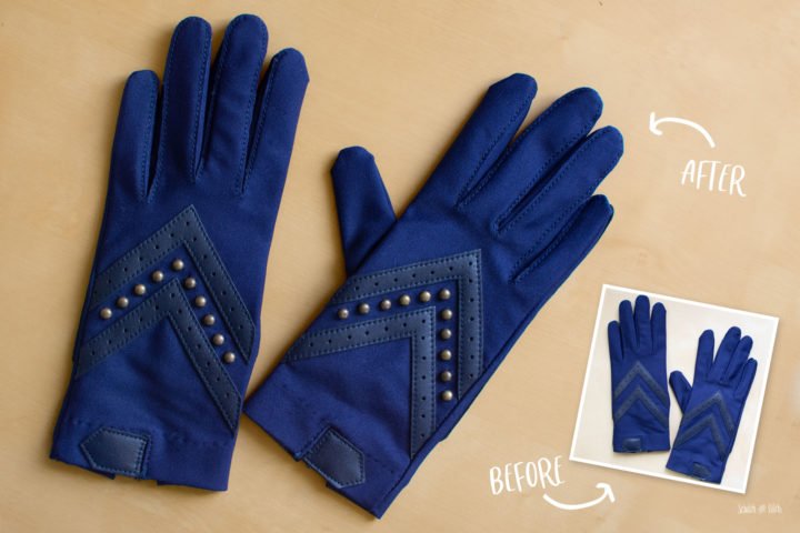 Simple Gloves Refashion Before & After