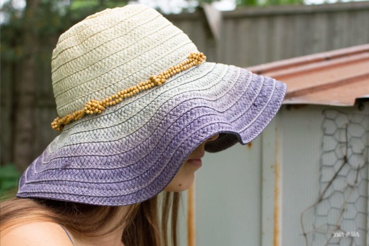 DIY Dip Dyed Sun Hat | Scratch and Stitch