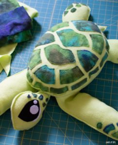Free Sewing Pattern | Stuffed Sea Turtle | Scratch and Stitch