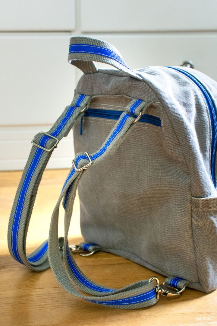 Upcycled Denim Small Backpack | Scratch and Stitch