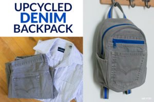 Upcycled Denim Backpack