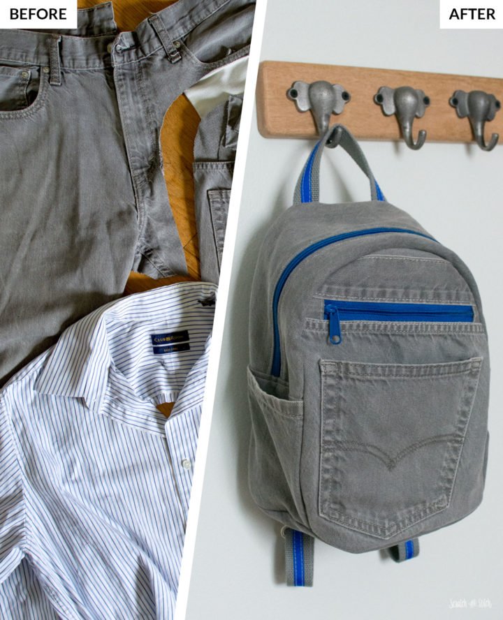 DIY Upcycled Denim Backpack | Scratch and Stitch