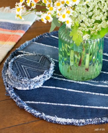 DIY Denim Placemats by Scratch and Stitch
