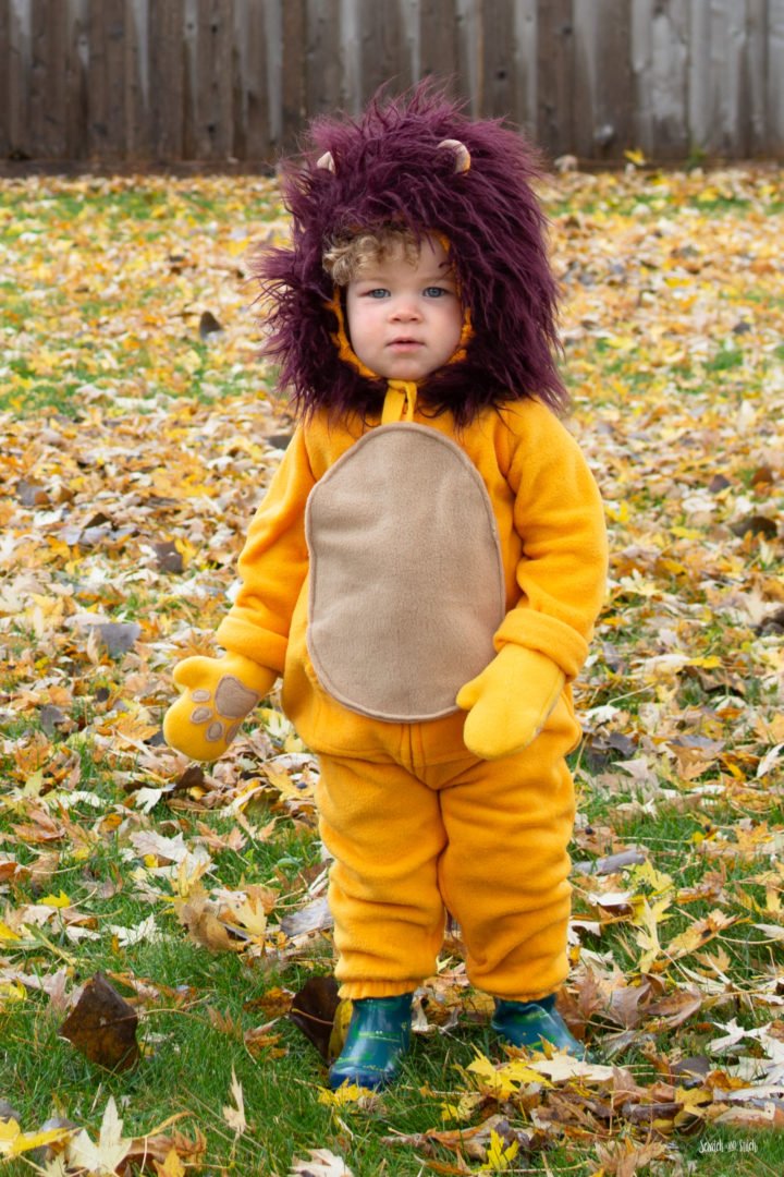 DIY Kids Lion Costume by Scratch and Stitch