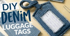 DIY Denim Luggage Tags by Scratch and Stitch