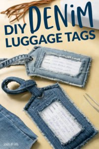 DIY Denim Luggage Tags