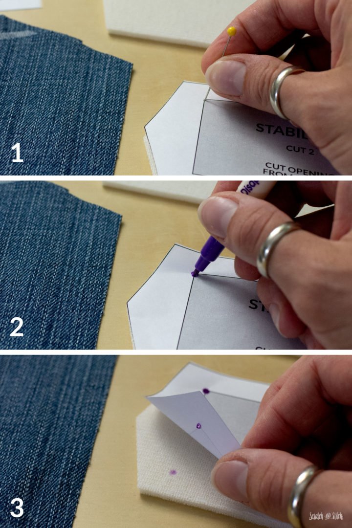 How to Transfer Sewing Pattern Marks | Denim Luggage Tags
