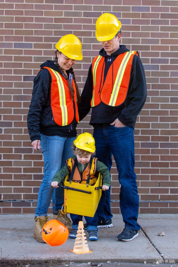 DIY Construction Worker Costume - Family Halloween Costume - Scratch and Stitch