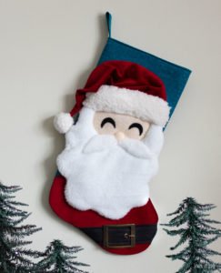 Free Santa Christmas Stocking Sewing Pattern by Scratch and Stitch