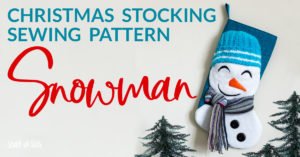 Free Snowman Christmas Stocking Sewing Pattern