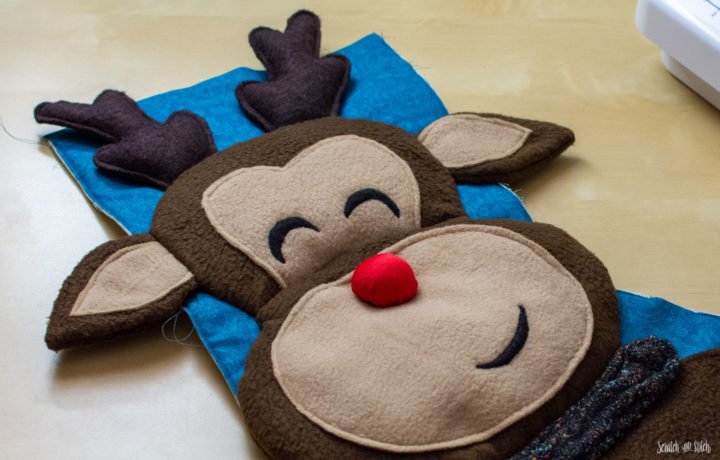 DIY Rudolph Christmas Stocking - Free Sewing Pattern