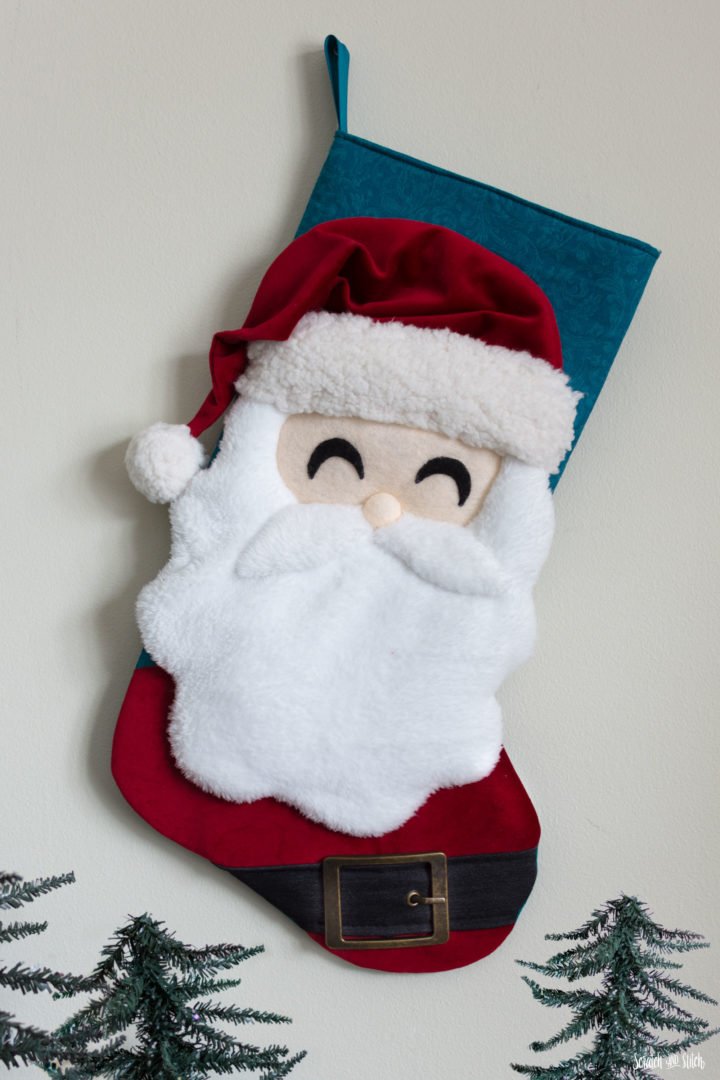 Santa Christmas Stocking Sewing Pattern by Scratch and Stitch