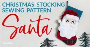 Santa Christmas Stocking Sewing Pattern Free