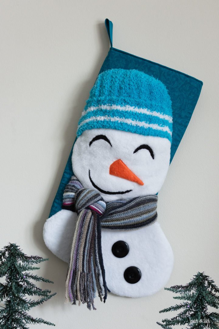 Snowman Christmas Stocking Sewing Pattern