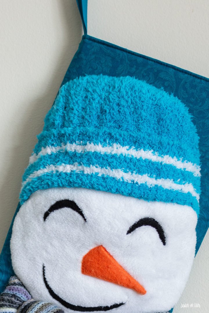 Snowman Christmas Stocking Pattern - Adding Hat