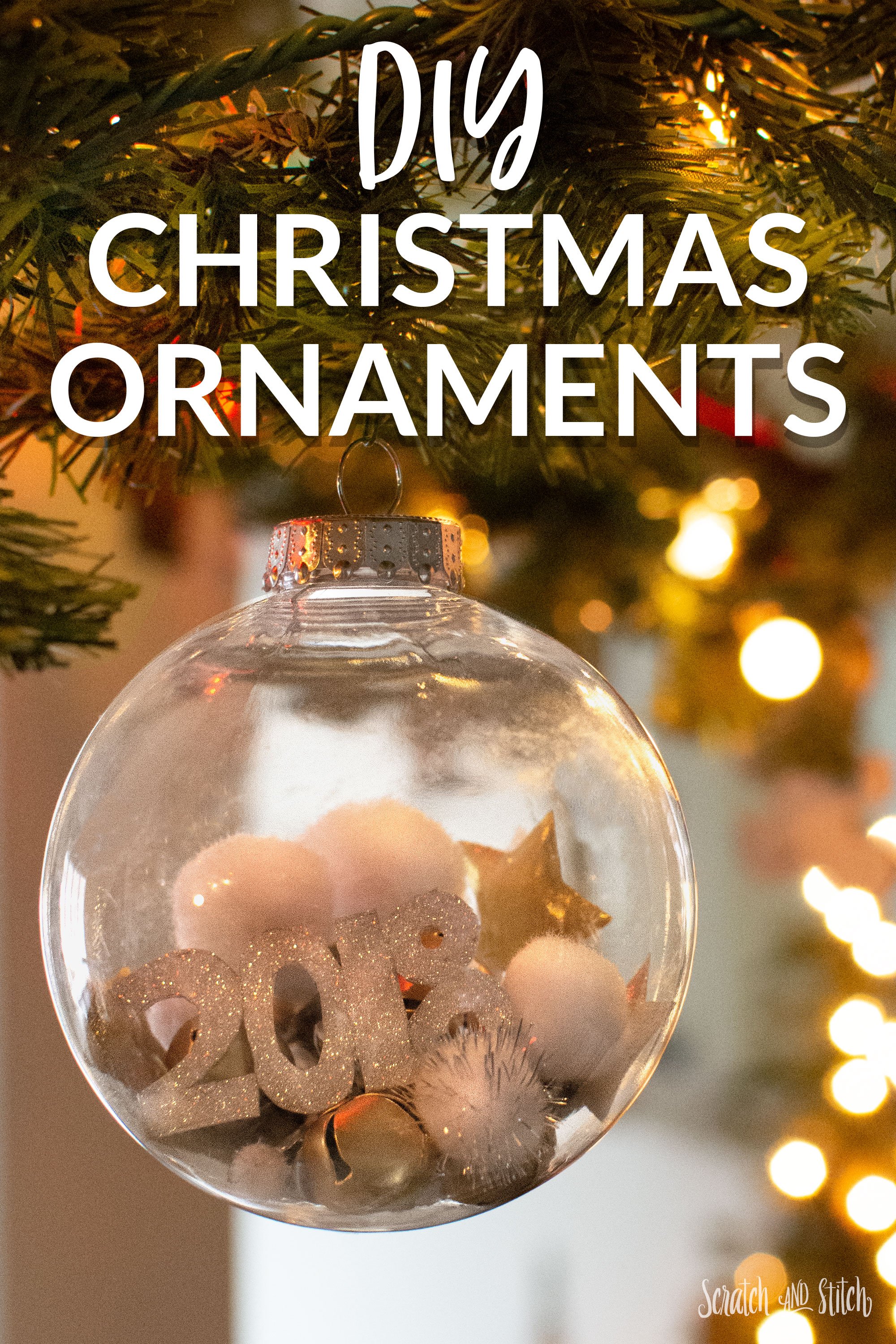 DIY Christmas Ornaments that Toddlers Can Make | Scratch and Stitch