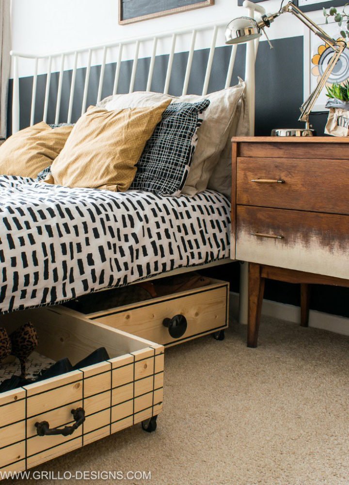 DIY Under Bed Storage Boxes with Wheels