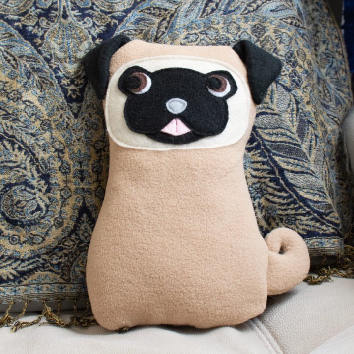 Plush Pug Pattern by Scratch and Stitch