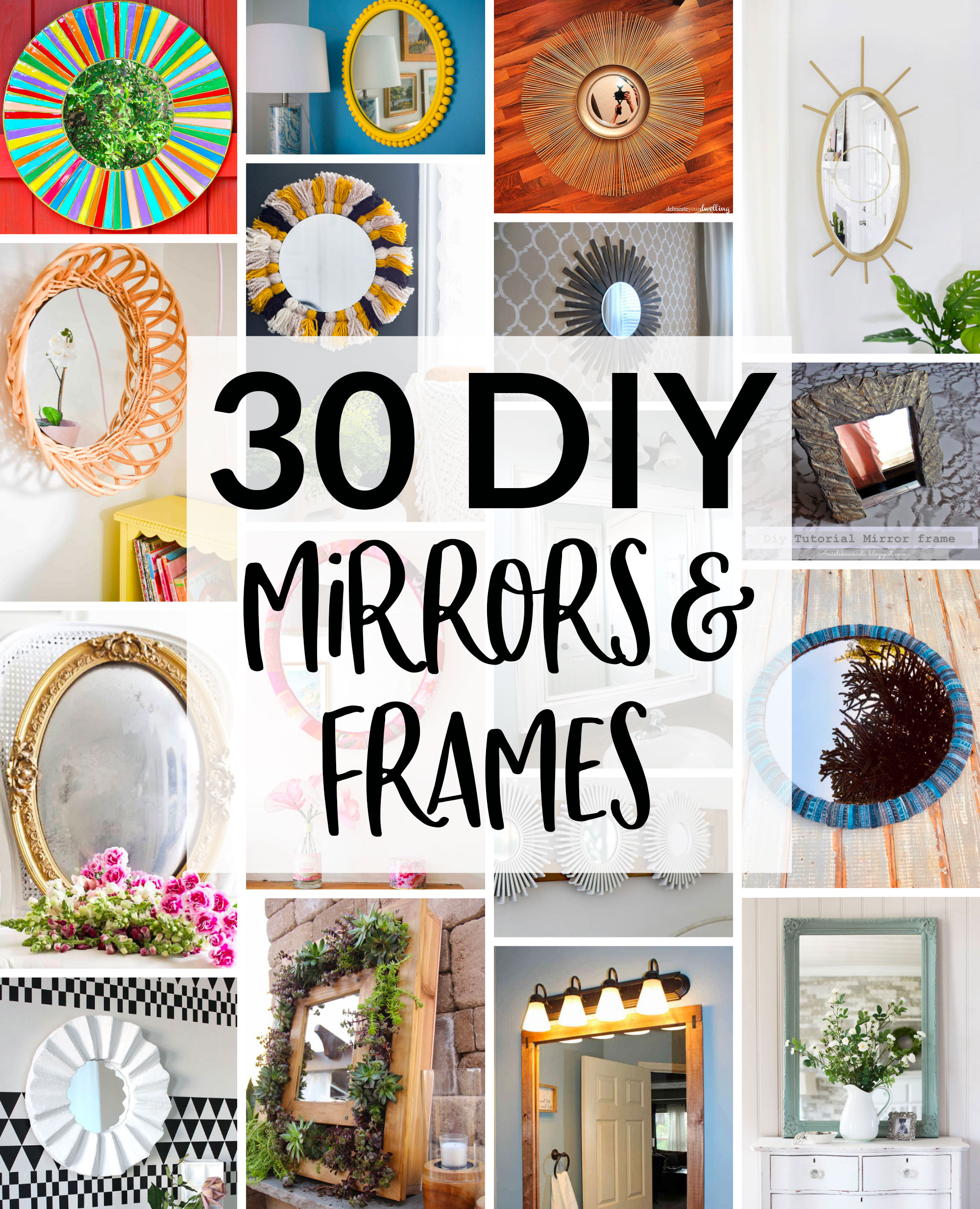 30 Diy Mirror Frames Scratch And Stitch, Decorative Mirror Frame Ideas
