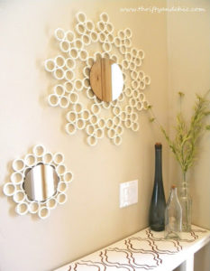 Upcycled PVC Pipe to DIY Mirror Frames
