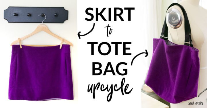 DIY Tote Bag from a Skirt