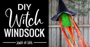 DIY Witch Windsock for Halloween