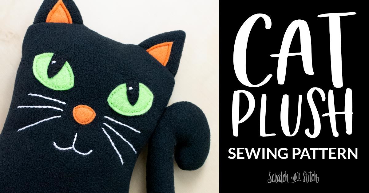 cat plush sewing pattern