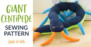 Giant Centipede Plush Sewing Pattern