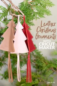 Cricut Maker Leather Christmas Ornaments