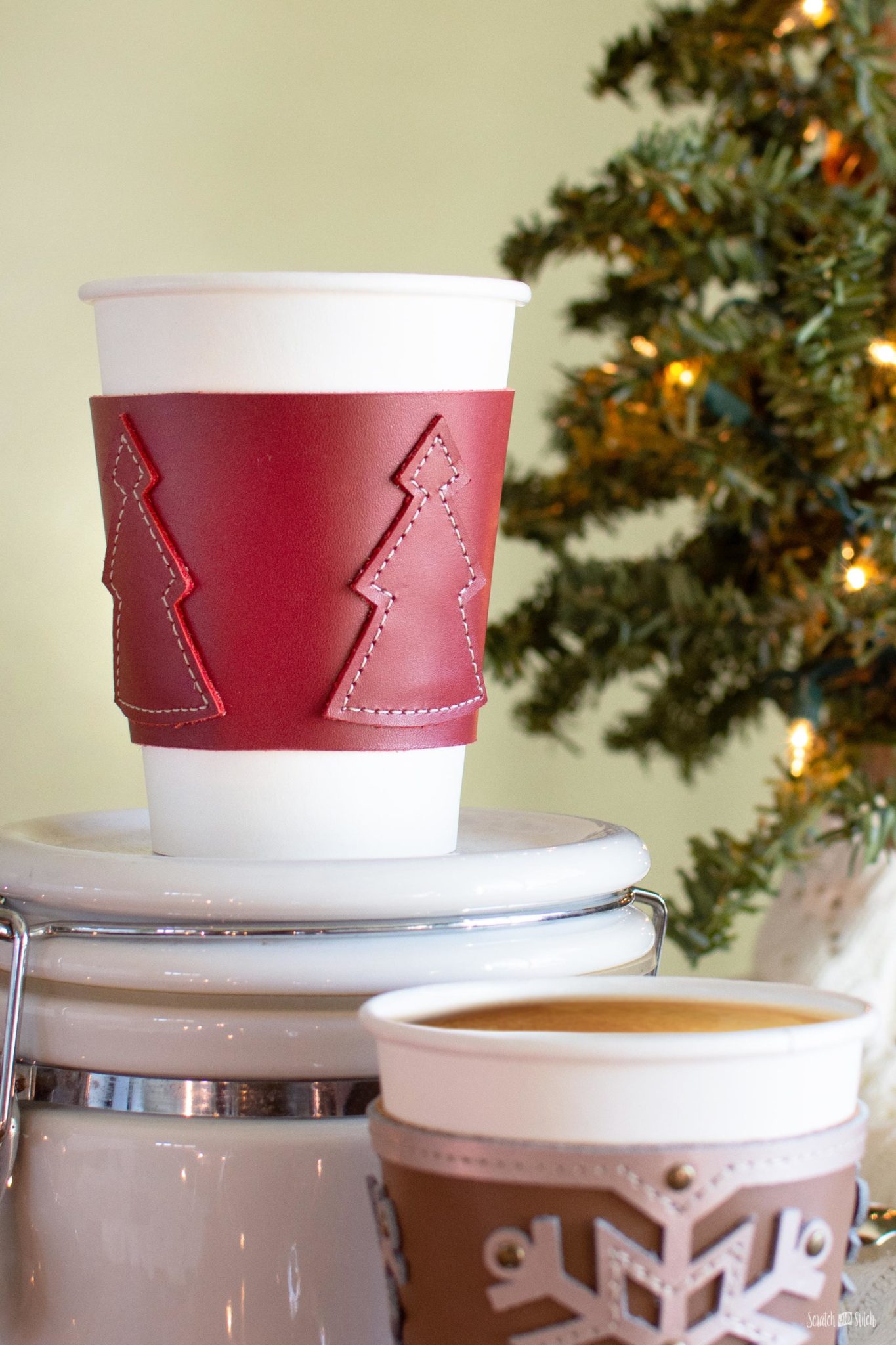 How to Make A Leather Coffee Cup Holder - 3 Ways with Free Pattern and ...